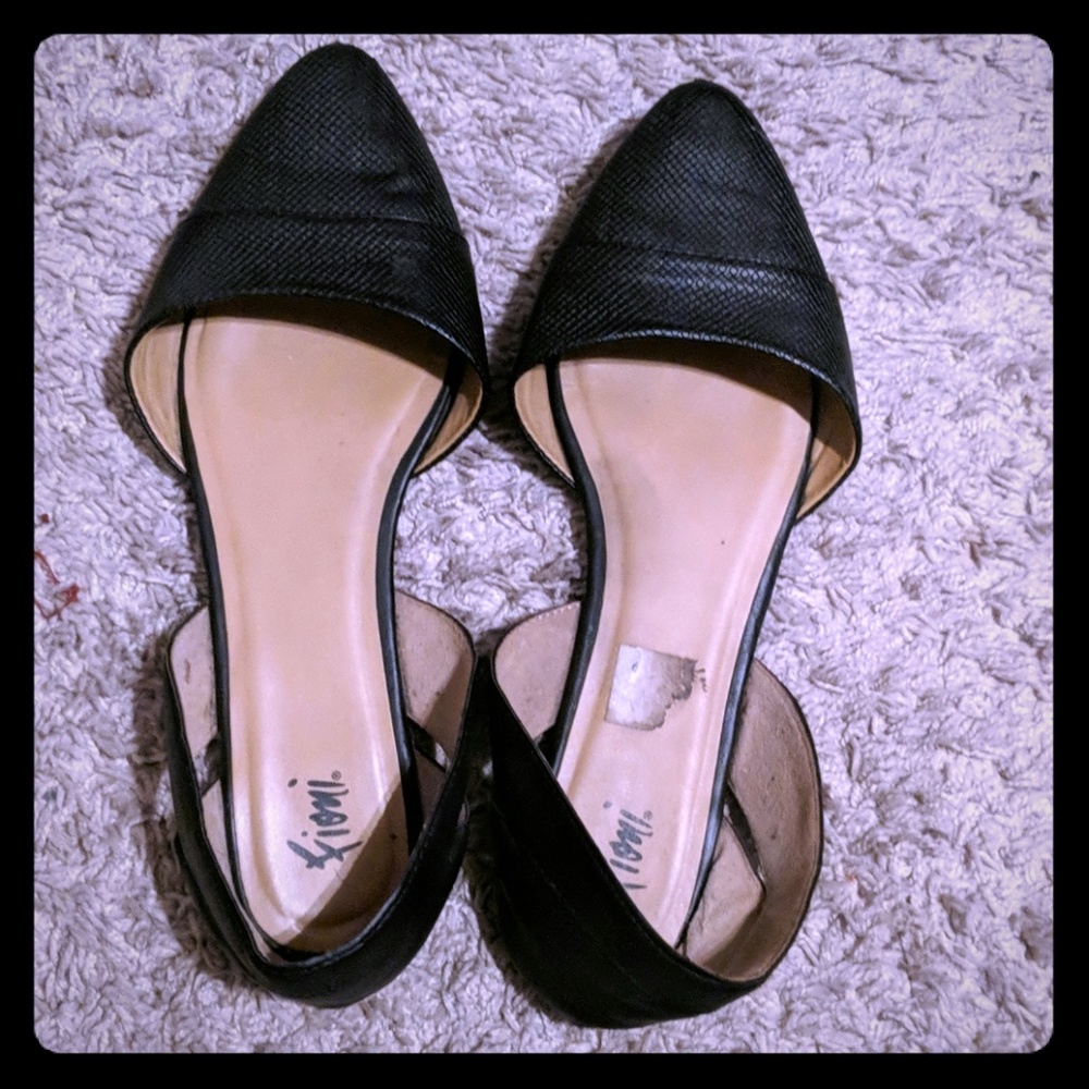 Leather flats
